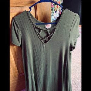 Olive Green T-Shirt Dress